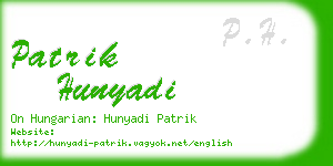 patrik hunyadi business card